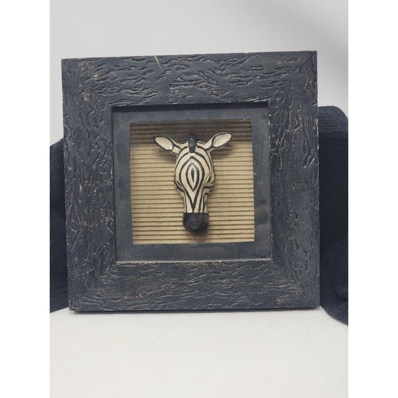 Four African Tribal Jungle Zebra Lion Cheetah Giraffe 3D Box Wall Decor Pictures - Picture 5 of 10